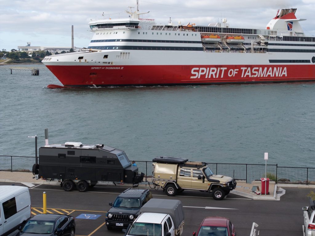 Your first night in Tasmania: ferry to holiday park